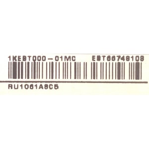 MAIN PARA SMART TV LG 4K UHD (3840 x 2160) con ThinQ AI / NUMERO DE PARTE EBT66748103 / EAX69462206(1.0) / RU1061A8C5 / 1KEBT000-02MZ / PANEL NC700TQG-VSKP1 / DISPLAY JE695R3HD87 / MODELO 70NANO75UPA